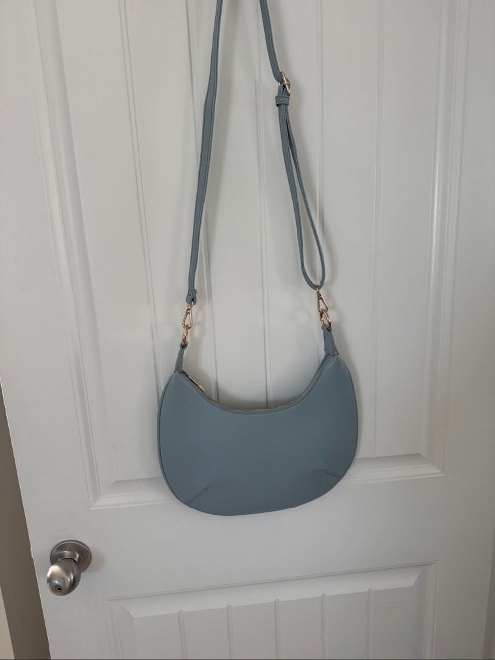 Blue Crescent Crossbody Bag